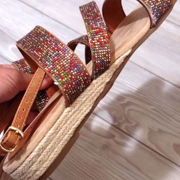 (5-2885) Easy Street Women's Radical Wedge Sandal Sz 11 - Picture 7 of 9